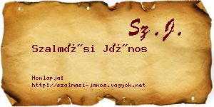 Szalmási János névjegykártya